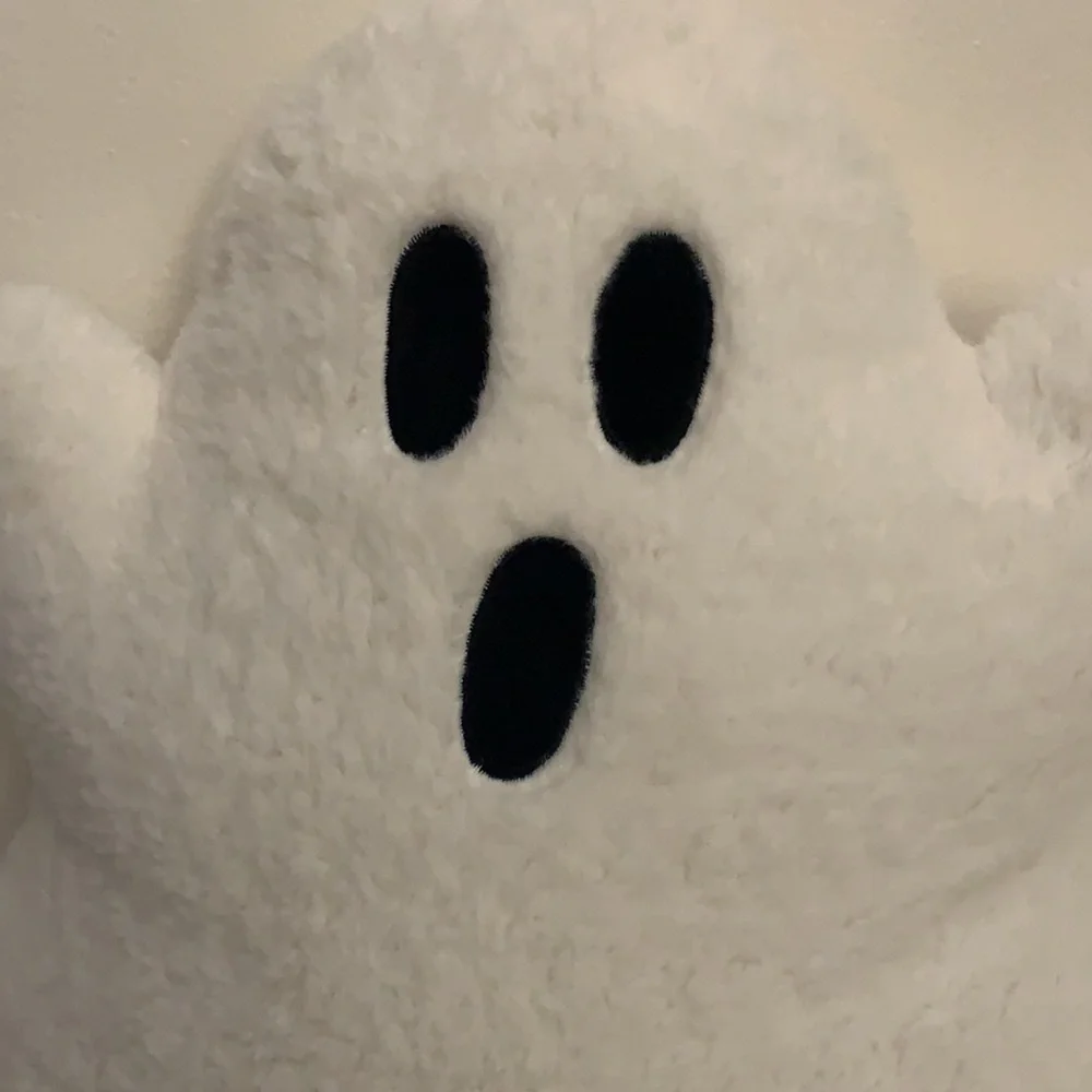 Halloween Target Bullseye Ghost Pillow. Brand New. Faux Fur.